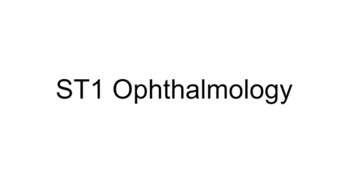 ST1 Ophthalmology Logo